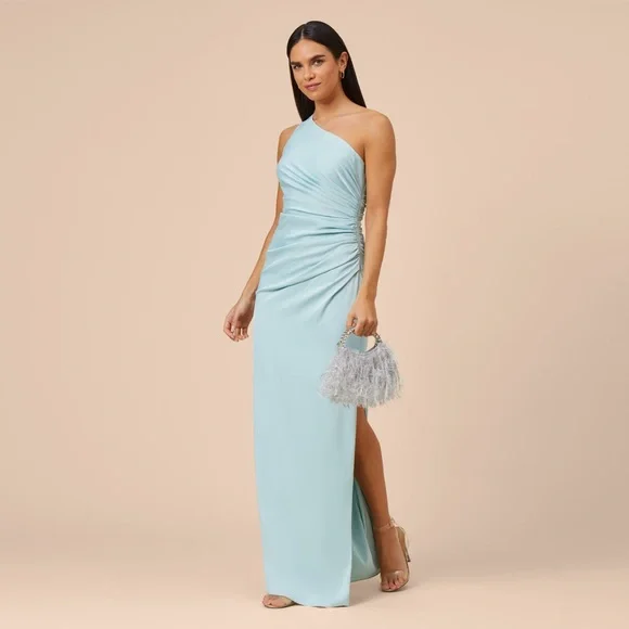 green emerald velvet dress Aidan Mattox MD1E206623